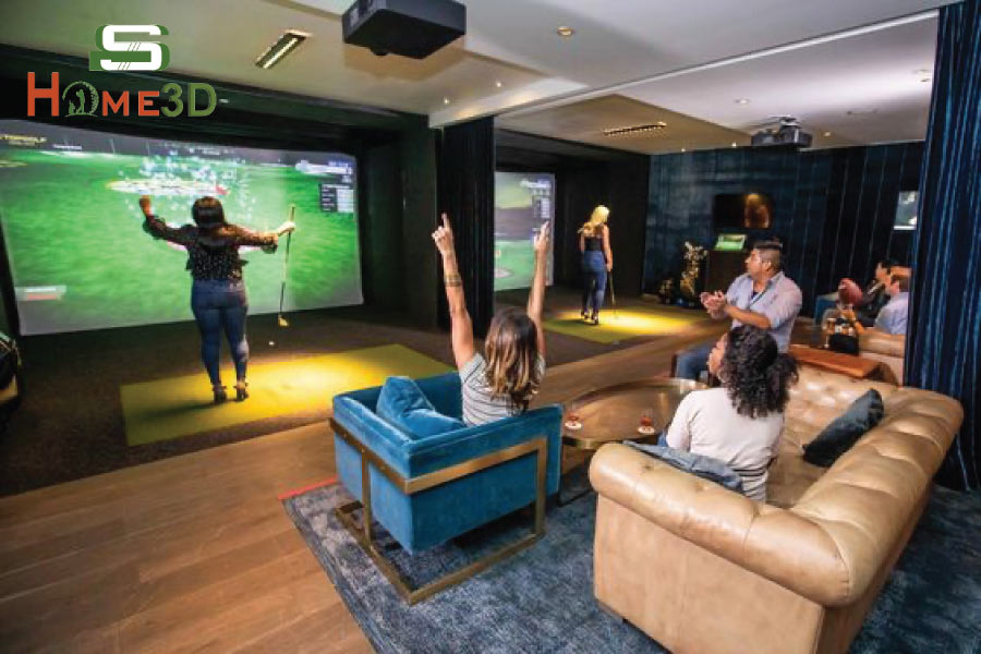 Chơi golf 3D trong nhà cùng với gia đình và bạn bè