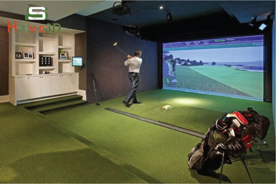 Sân golf 3D phức tạp và người chơi